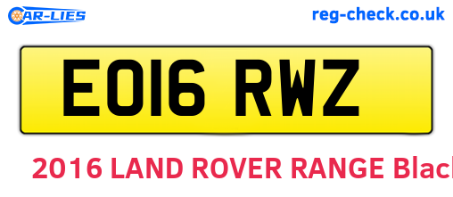 EO16RWZ are the vehicle registration plates.
