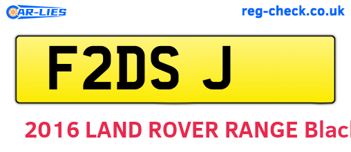 F2DSJ are the vehicle registration plates.