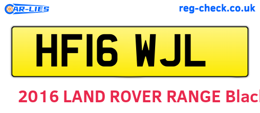 HF16WJL are the vehicle registration plates.