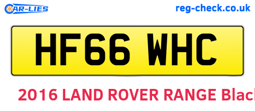 HF66WHC are the vehicle registration plates.