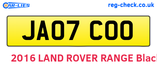 JA07COO are the vehicle registration plates.