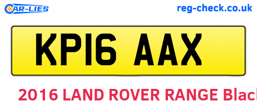KP16AAX are the vehicle registration plates.