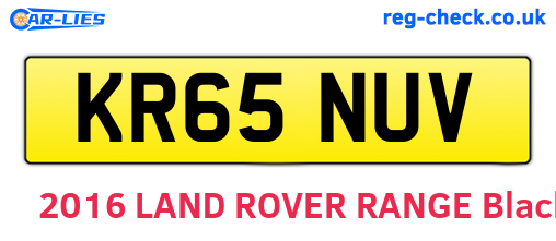 KR65NUV are the vehicle registration plates.