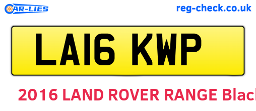 LA16KWP are the vehicle registration plates.