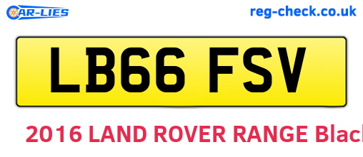 LB66FSV are the vehicle registration plates.