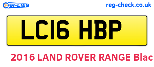 LC16HBP are the vehicle registration plates.