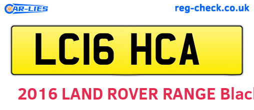 LC16HCA are the vehicle registration plates.