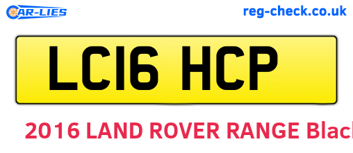 LC16HCP are the vehicle registration plates.
