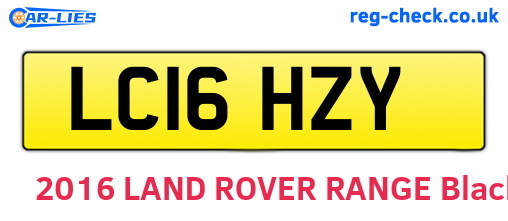 LC16HZY are the vehicle registration plates.