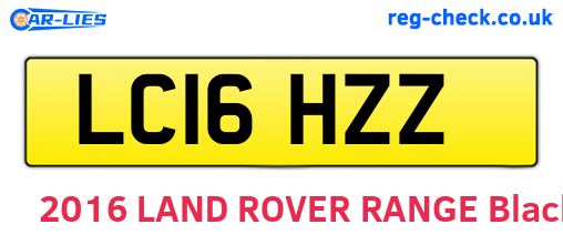 LC16HZZ are the vehicle registration plates.