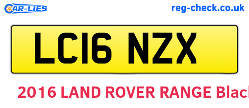 LC16NZX are the vehicle registration plates.