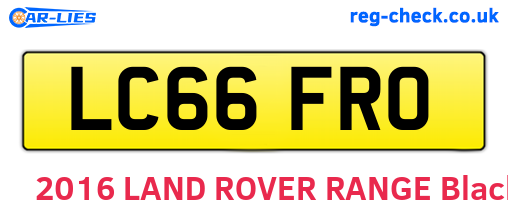 LC66FRO are the vehicle registration plates.