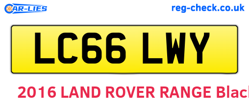 LC66LWY are the vehicle registration plates.