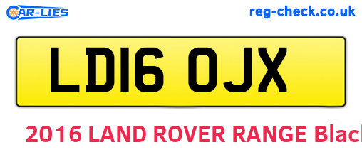 LD16OJX are the vehicle registration plates.