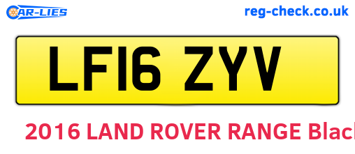 LF16ZYV are the vehicle registration plates.