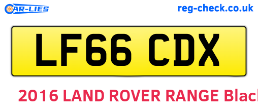 LF66CDX are the vehicle registration plates.
