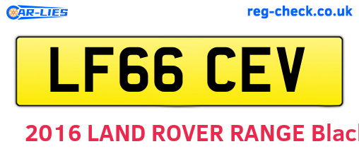 LF66CEV are the vehicle registration plates.