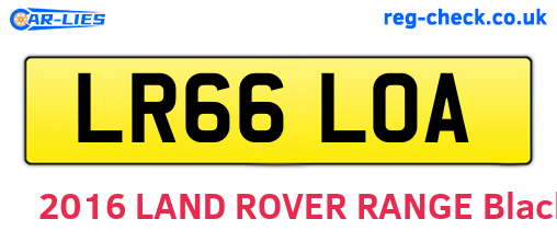 LR66LOA are the vehicle registration plates.