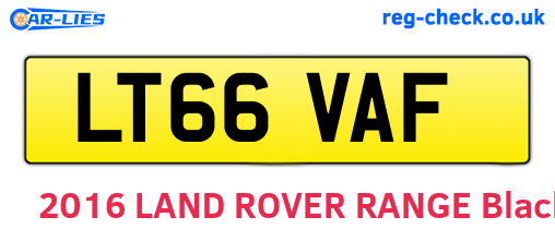 LT66VAF are the vehicle registration plates.