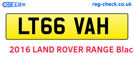 LT66VAH are the vehicle registration plates.