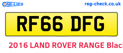 RF66DFG are the vehicle registration plates.