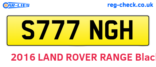 S777NGH are the vehicle registration plates.