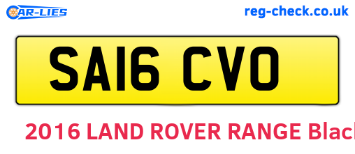 SA16CVO are the vehicle registration plates.