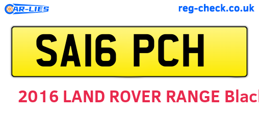 SA16PCH are the vehicle registration plates.