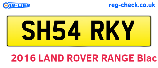 SH54RKY are the vehicle registration plates.