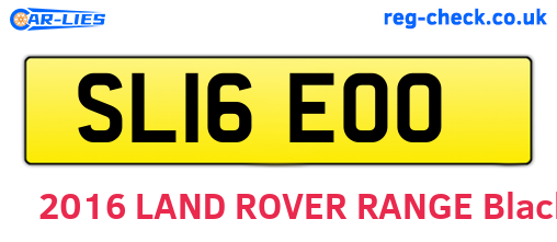 SL16EOO are the vehicle registration plates.