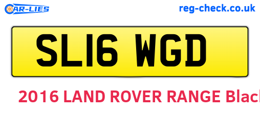 SL16WGD are the vehicle registration plates.