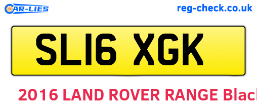 SL16XGK are the vehicle registration plates.