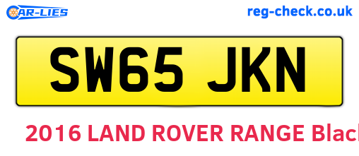 SW65JKN are the vehicle registration plates.