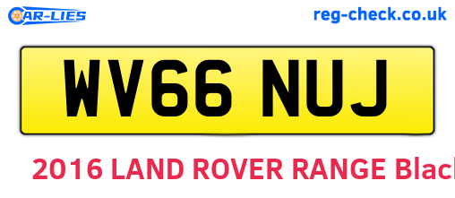 WV66NUJ are the vehicle registration plates.