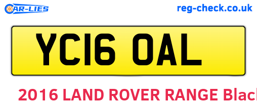 YC16OAL are the vehicle registration plates.