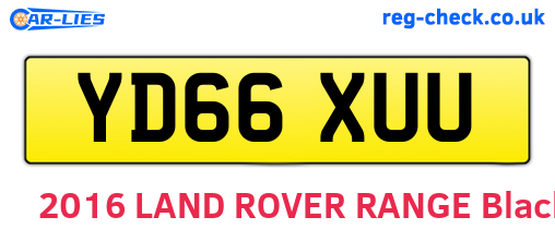 YD66XUU are the vehicle registration plates.