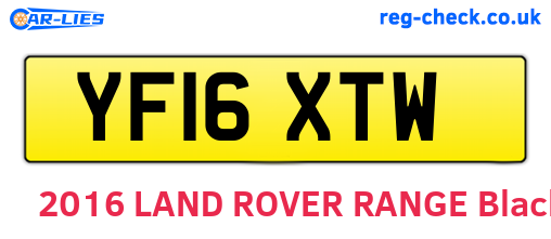 YF16XTW are the vehicle registration plates.