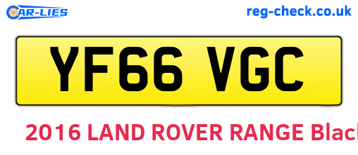 YF66VGC are the vehicle registration plates.