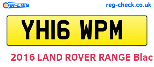 YH16WPM are the vehicle registration plates.
