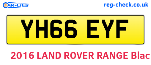 YH66EYF are the vehicle registration plates.