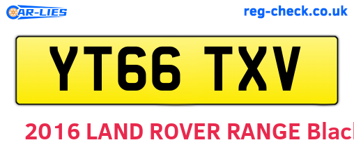 YT66TXV are the vehicle registration plates.