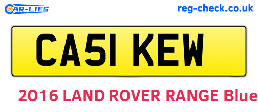CA51KEW are the vehicle registration plates.