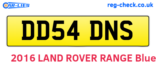 DD54DNS are the vehicle registration plates.