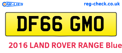 DF66GMO are the vehicle registration plates.