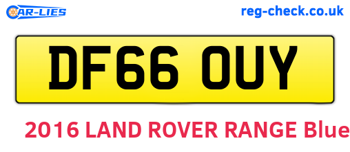 DF66OUY are the vehicle registration plates.