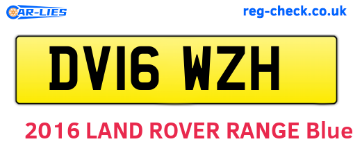 DV16WZH are the vehicle registration plates.