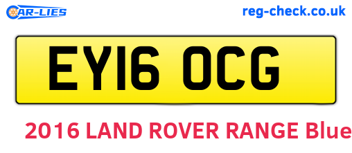 EY16OCG are the vehicle registration plates.