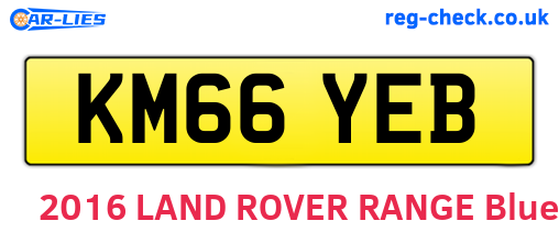 KM66YEB are the vehicle registration plates.