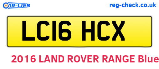 LC16HCX are the vehicle registration plates.