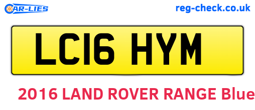 LC16HYM are the vehicle registration plates.